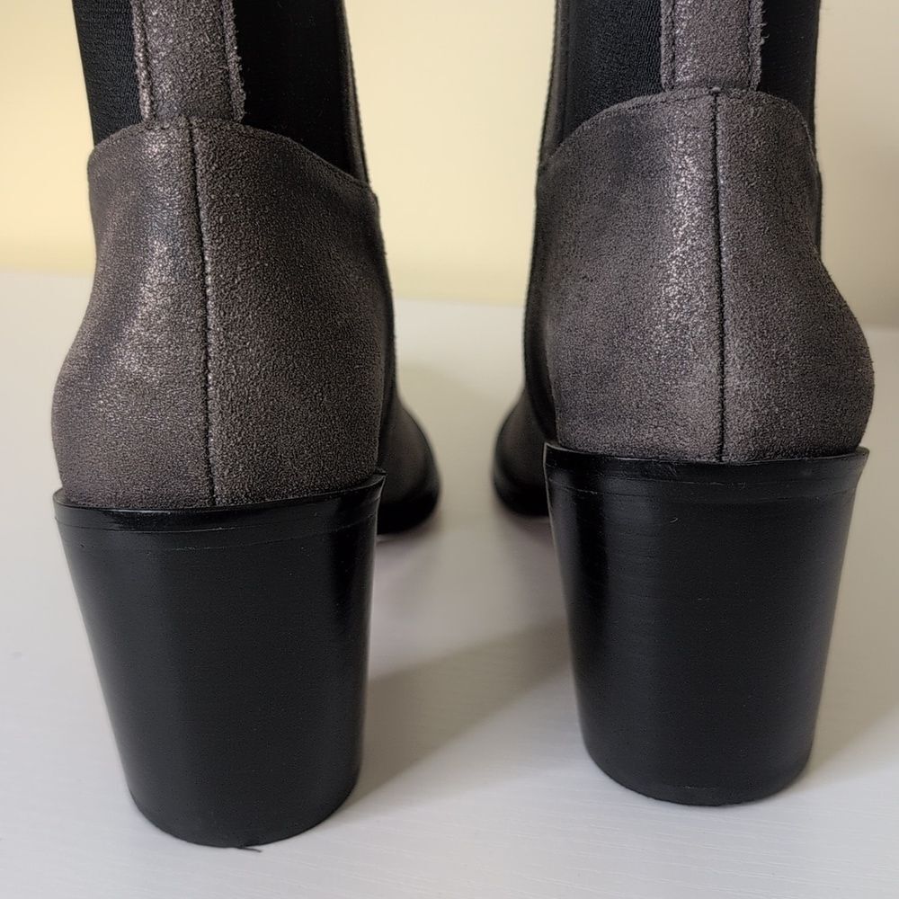 Corso Como Size 6.5 Hurray Dusted Metallic Gunmetal Heeled Boots, NEW - Picture 7 of 15